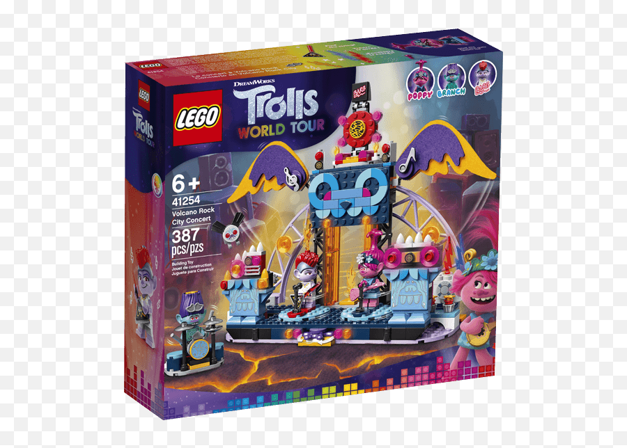 Brickmagicasia 41256 Lego Trolls Rainbow Caterbus - Lego Volcano Png,Trolls Characters Png
