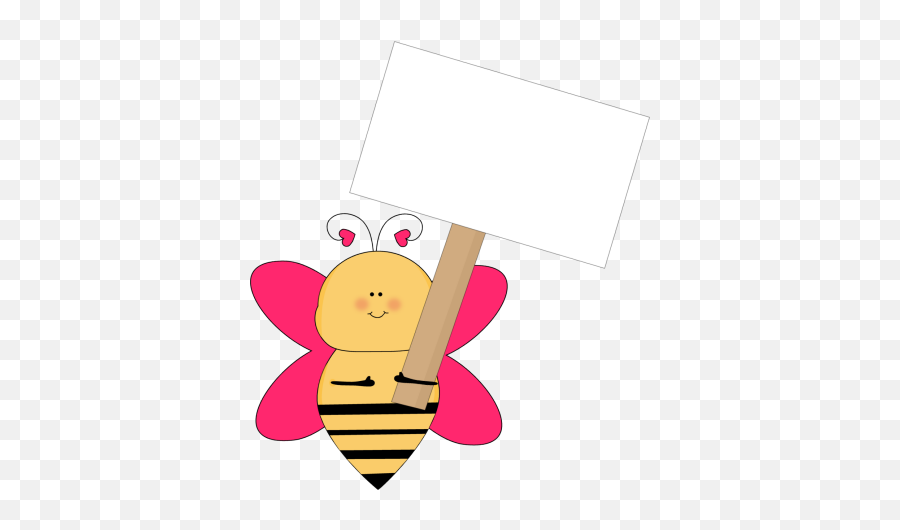 Cute Bee Clipart - Clipartioncom Cute Blank Sign Clip Art Png,Bee Clipart Png