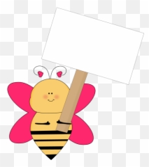 Cute Bee Clipart - Clipartioncom Cute Blank Sign Clip Art Png,Bee Clipart Png