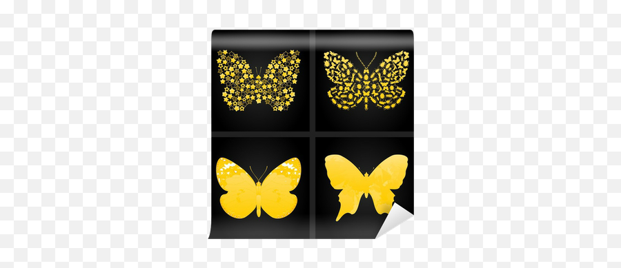 Gold Butterfly Wall Mural U2022 Pixers - We Live To Change Gold Png,Gold Butterfly Png