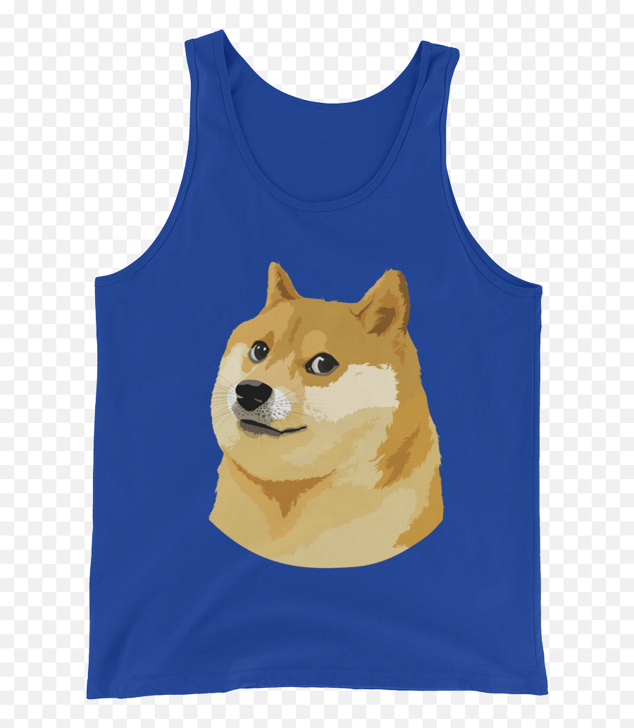 Dogecoin Doge Logo Tank - Unisex Many Colors Available Shiba Inu T Shirt Png,Dogecoin Png