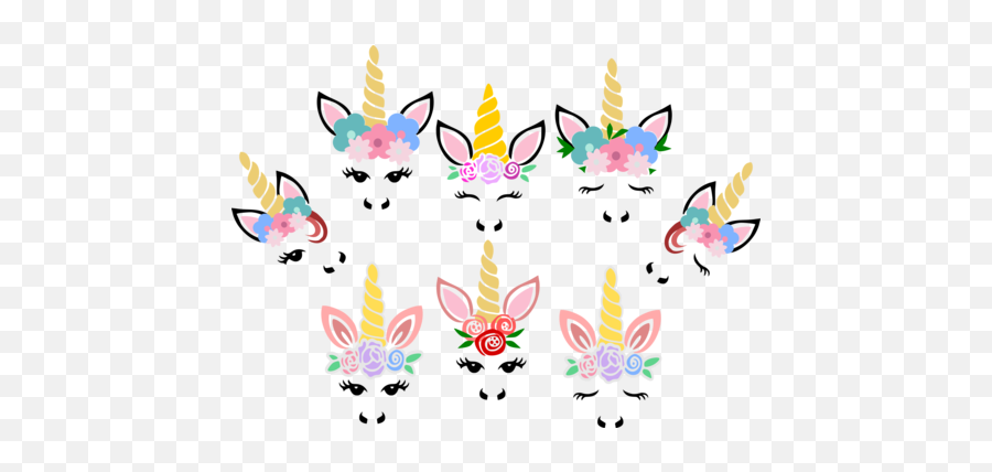 Unicorn Face Png Free Outline 1 Image - Free Floral Unicorn Head Svg,Unicorn Face Png