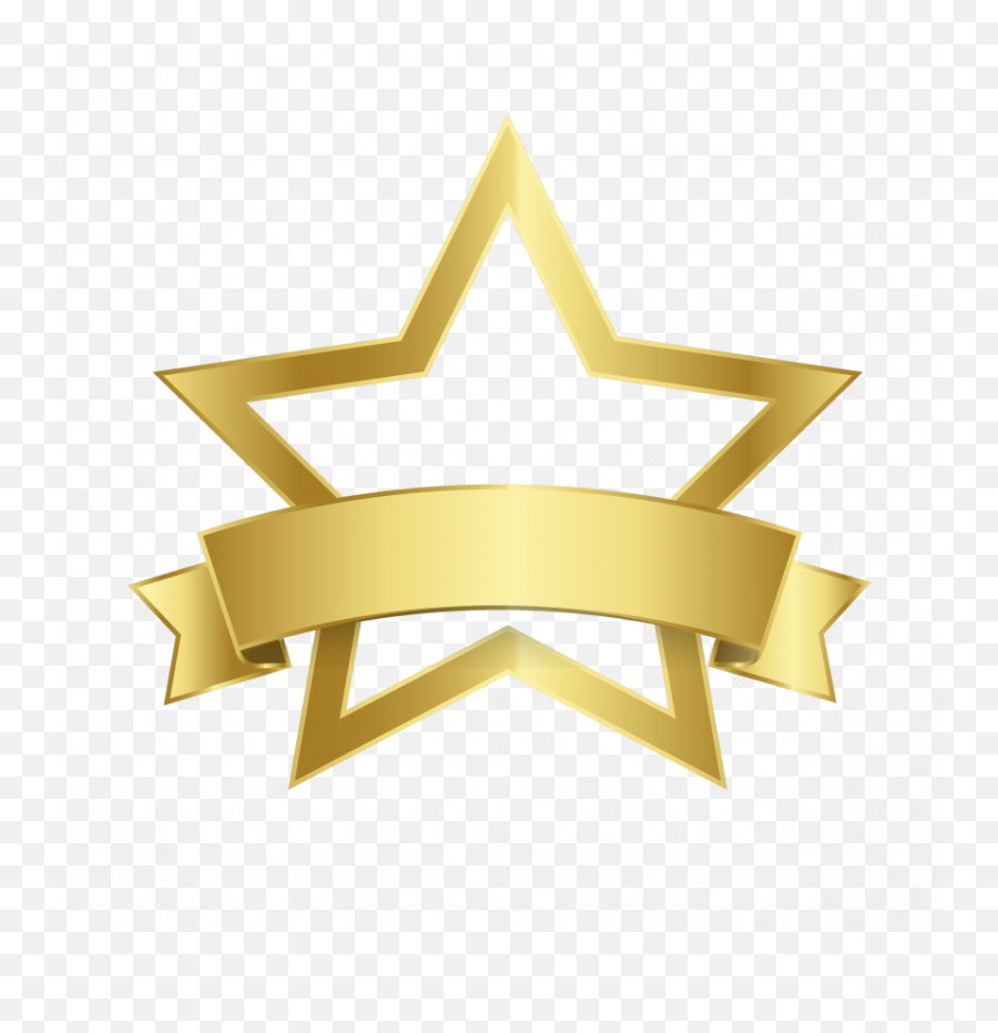 Star Ribbon Label Gold Png - Png 450 Free Png Images Vector Premium Png,Gold Png
