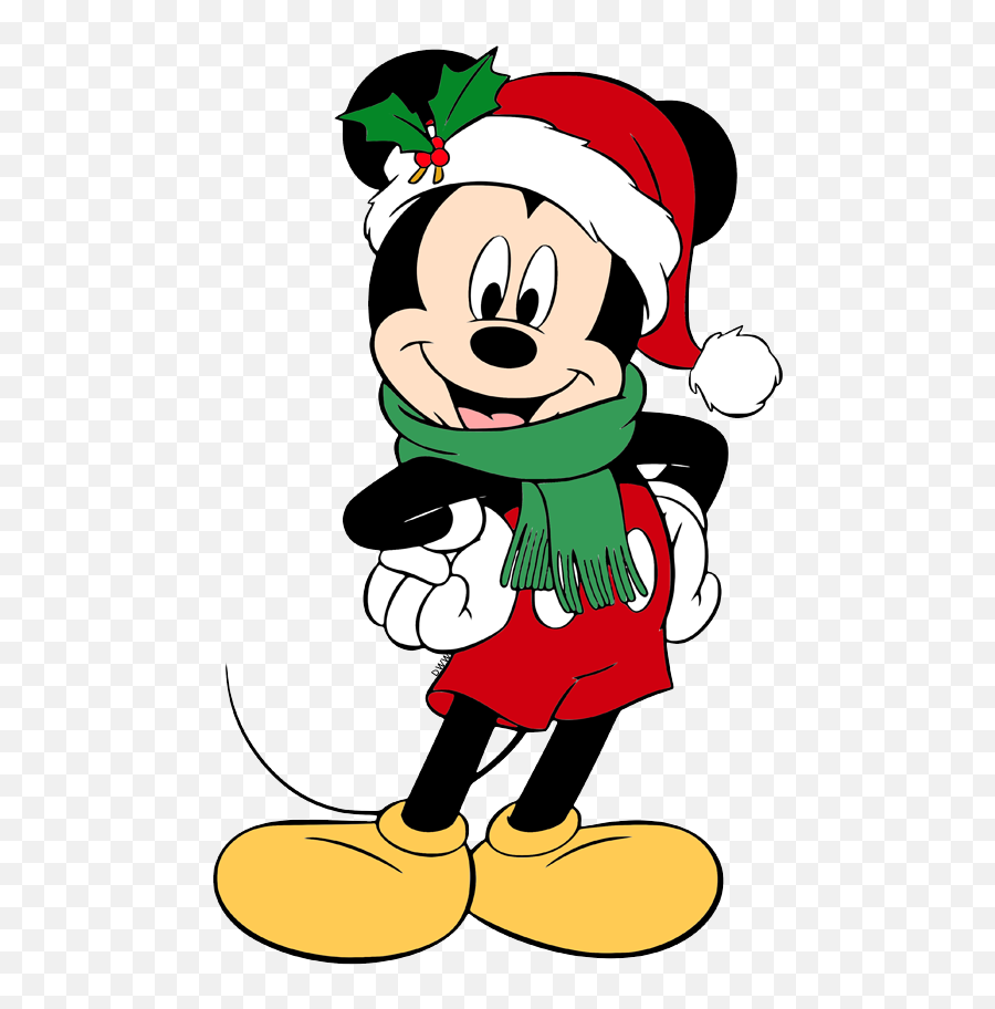Mickey Mouse Christmas Clip Art Disney Galore - Mickey Mouse Christmas Clipart Png,Cartoon Christmas Hat Png