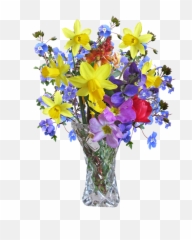 Flower Vase Spring Arrangement - Png Transparent Flower Vase,Spring Background Png