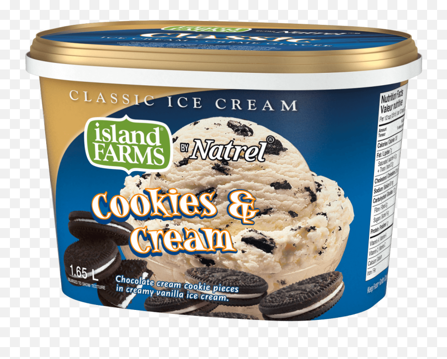 Classic Cookies U0026 Cream Ice Island Farms - Moon Mist Ice Cream Png,Cookies And Cream Png