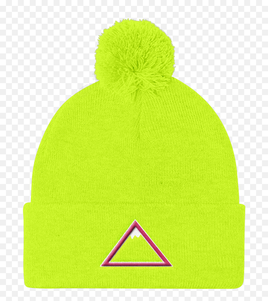 Womenu0027s Pink Mountain Triangle Beanie U2014 Summit To Sea Project - Knit Cap Png,Neon Triangle Png