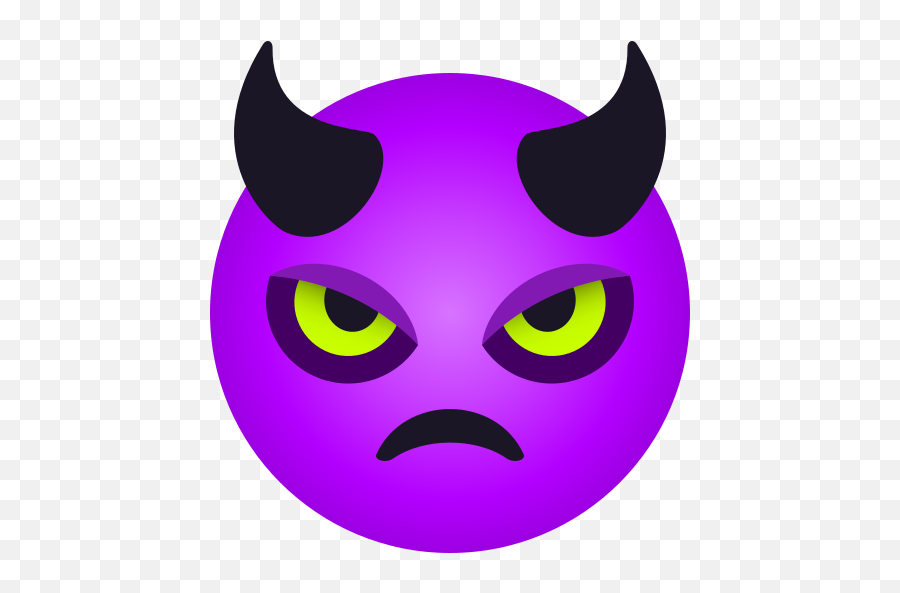 Emoji Angry Devil Face Horns Wprock - Emoji De Diablo Png,Angry Face Transparent