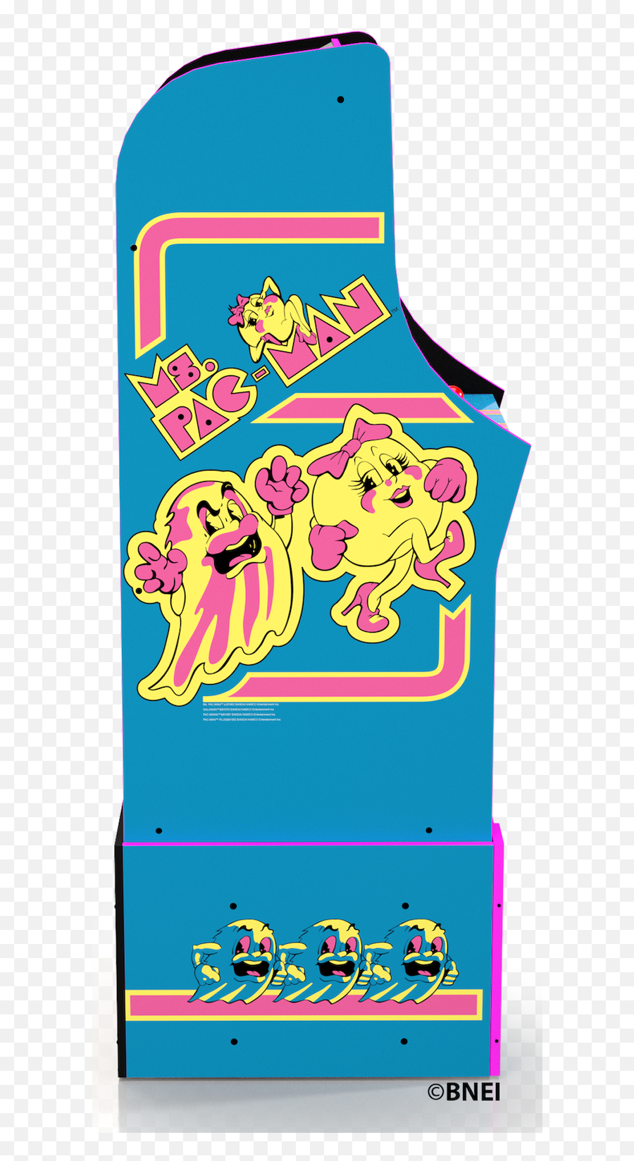 Ms Pacman Arcade Machine With Riser Arcade1up Png Galaga Ship
