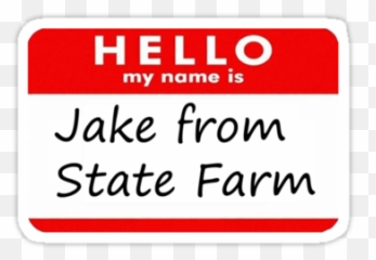 Pin - Jake State Farm Name Tag Png,State Farm Logo Transparent