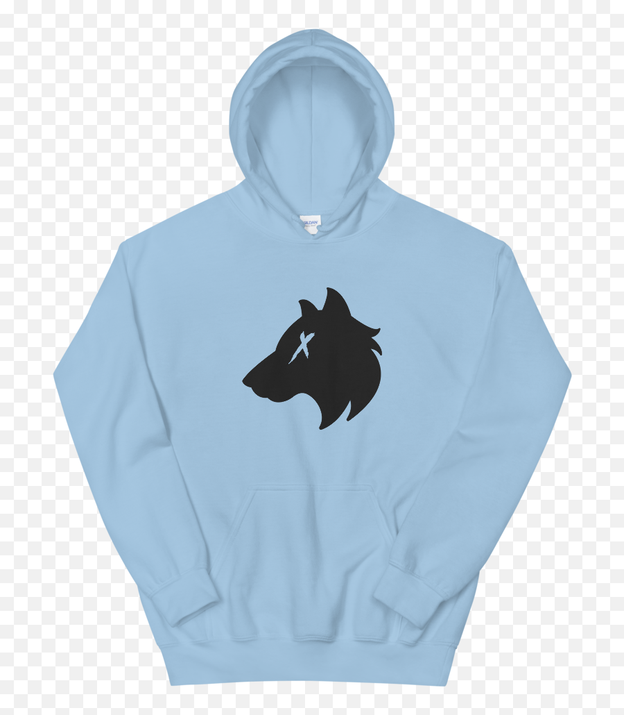 Black Wolf Logo Unisex Hoodie P E R - Hoodie Png,Blue Wolf Logo