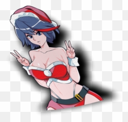 Ryuko Matoi Christmas Peeker Sticker - Fictional Character png