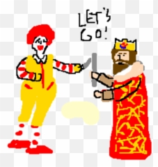 Ronald Mcdonald Vs The Burger King - Fighting png