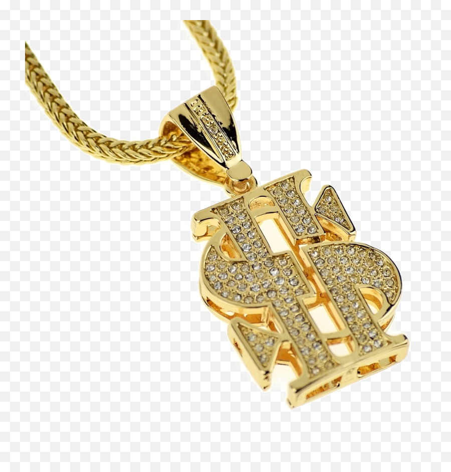 Thug Life Dollar Gold Chain Png Transparent Image - Necklace Gold,Gold Chain Png