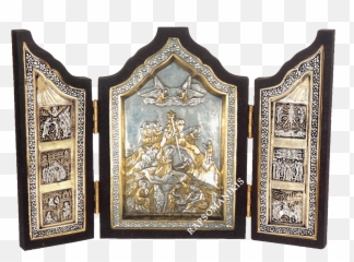 Byzantine Silver Icons The Birth Of Christ 603 B1 Greek Orthodox - Mary png