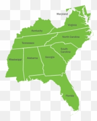 Download 1806 Cary Map Of Florida Georgia North Carolina - Southwest Virginia Community College Png,Florida Map Png