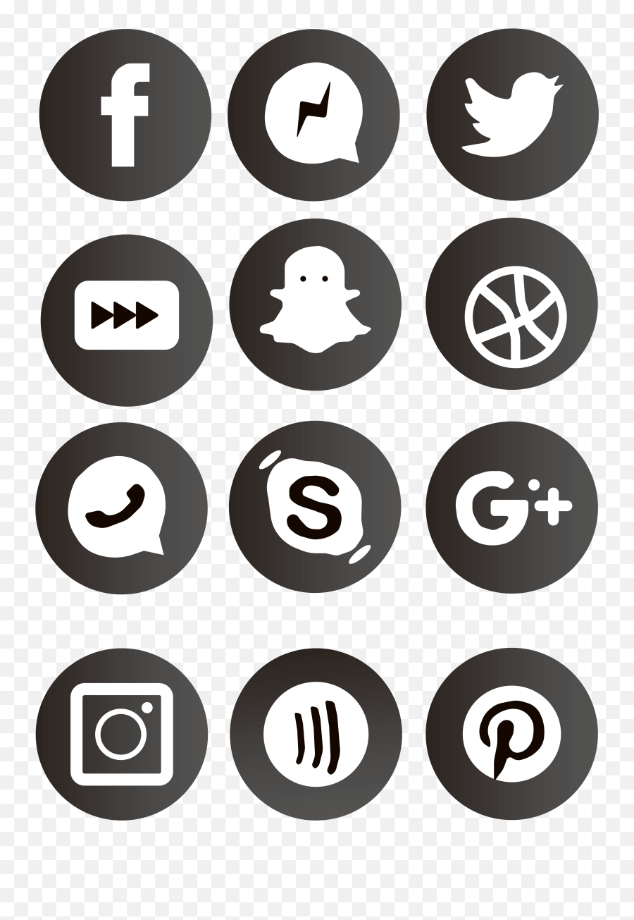 Social Network Icons - Circle Social Media Icon Png,Lot Icon
