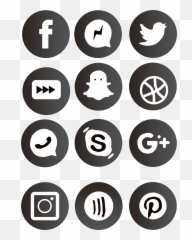 Social Network Icons - Circle Social Media Icon Png,Lot Icon