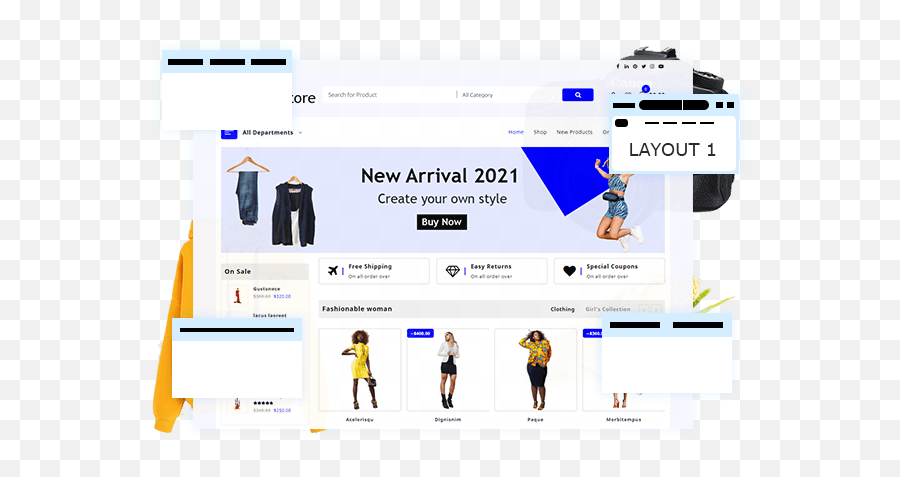 Jot Shop - Free Woocommere Theme For Wordpress By Themehunk Language Png,Woocommerce Cart Icon