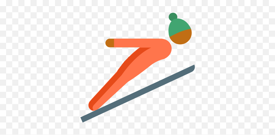 Ski Jumping Skin Type 4 Icon In Color Style - Ski Jumping Icon Png,Ski Icon