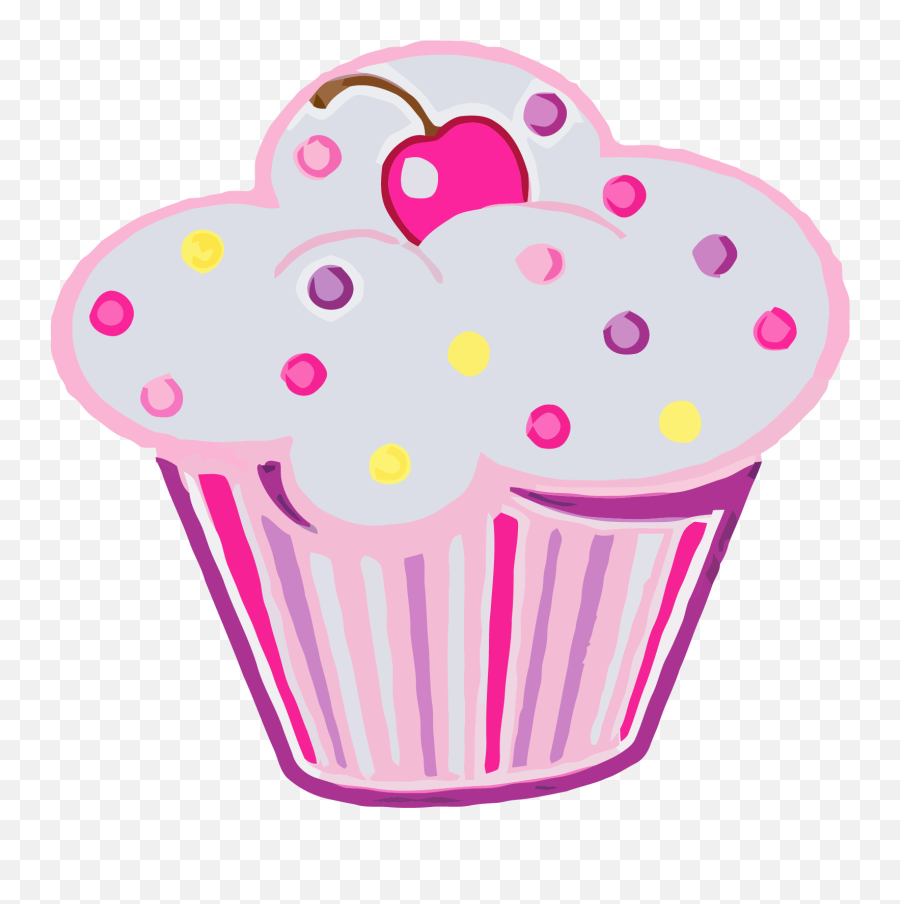 Dot Cupcake Clipart Png U2013 Clipartlycom - Cupcake Clip Art Png,Baking Clipart Png
