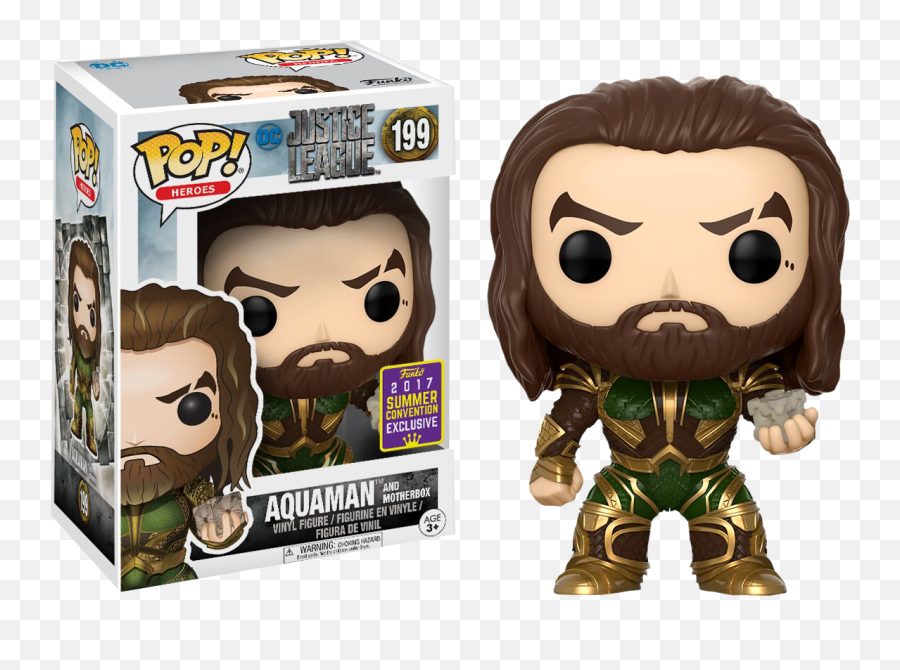 Sdcc 2017 - Justice League Aquaman With Motherbox Exclusive Pop Vinyl Figure Funko Pop Aquaman Png,Aquaman Png