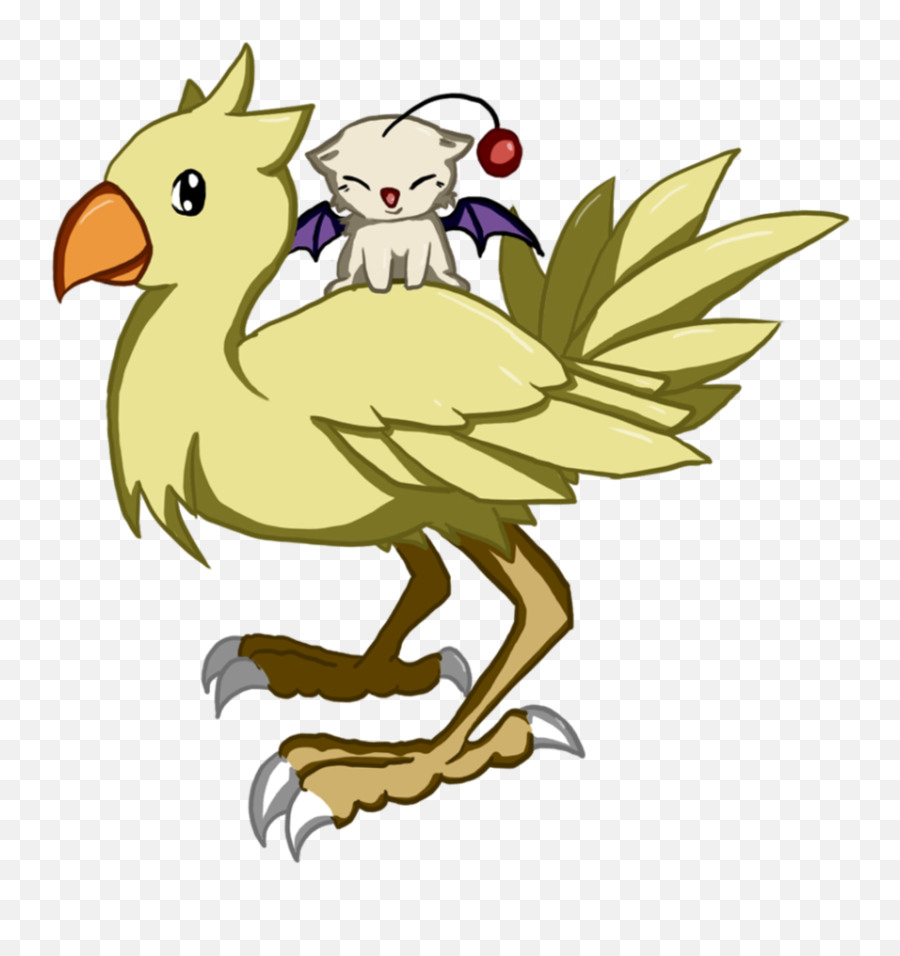 Chocobo Drawing Riding Transparent U0026 Png Clipart Free - Chocobo Mog Final Fantasy,Moogle Png