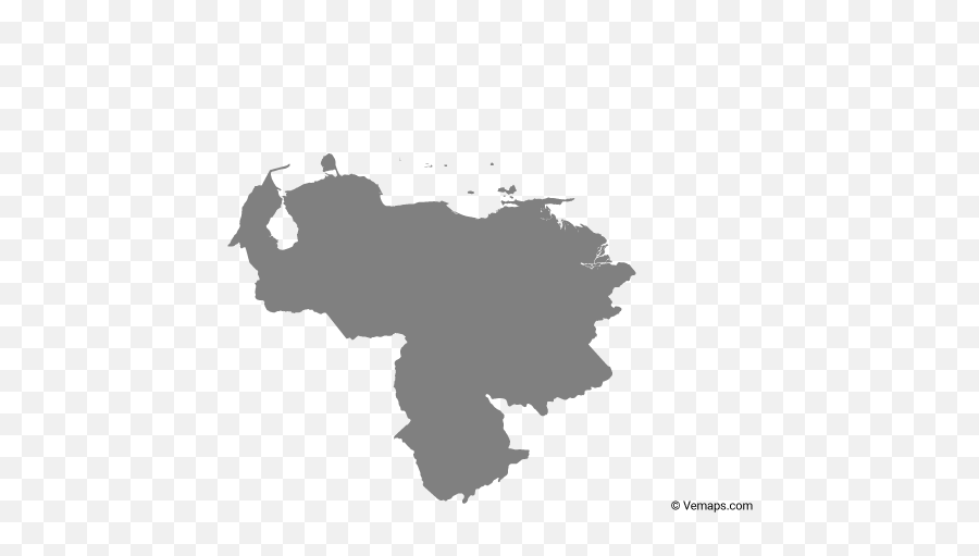 Grey Map Of Venezuela In 2020 - Mapa De Venezuela Vector Png,Maps Png