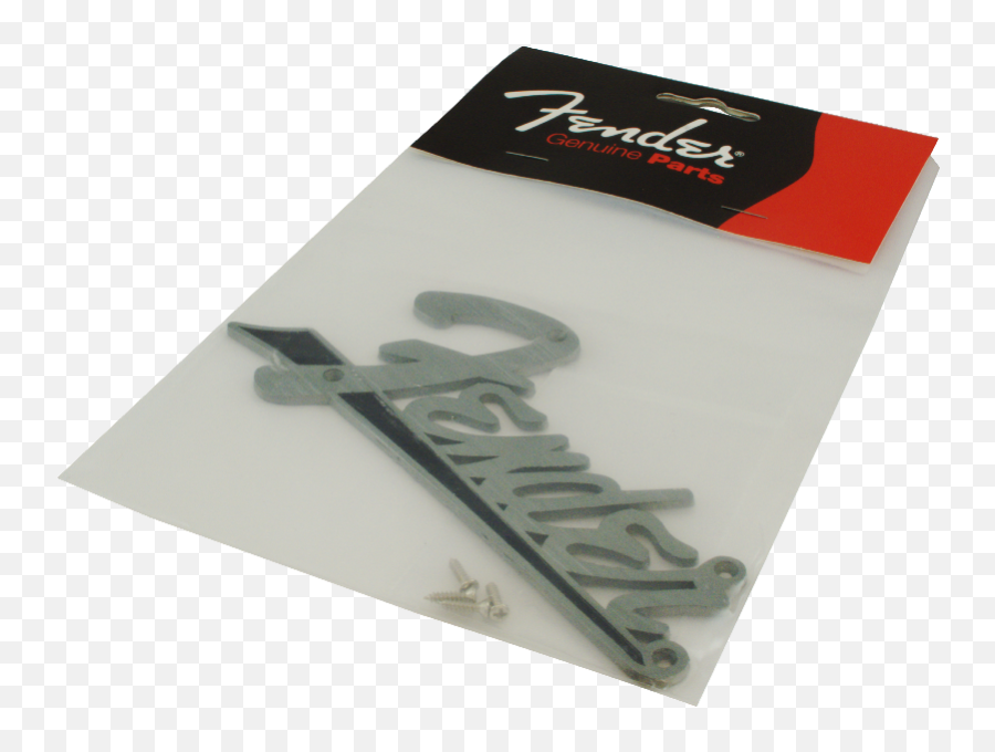 Logo - Fender Flat Silver With Accent Color Amplified Parts Emblem Png,Fender Logo Png