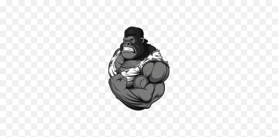 Gorilla Ready To Fight 22958 - Gorilla Mascot Png,Gorilla Cartoon Png