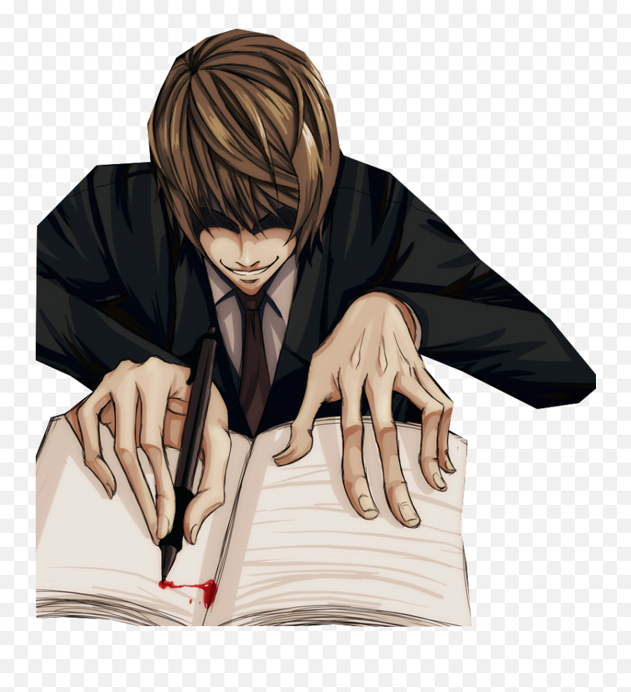 Death Note Light Png - Light Writing In Death Note,Death Note Png