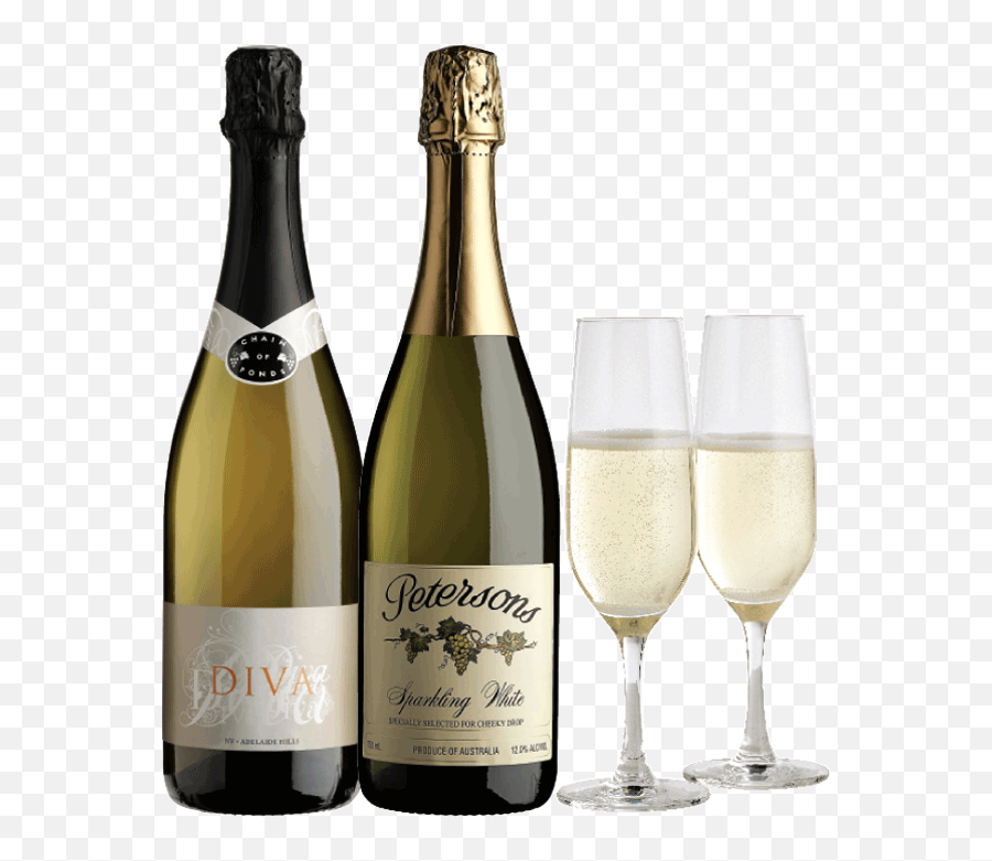 Petersons To Ponds Sparkling Gift Pack - Champagne Bottle And Flutes Transparent Png,Champagne Flute Png