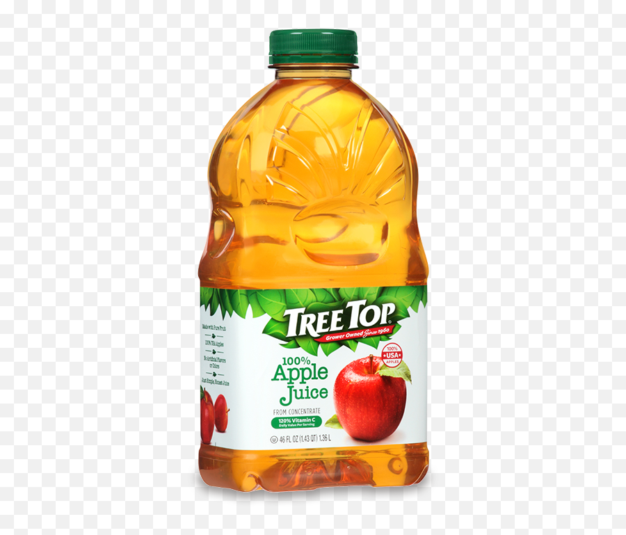 Apple Juice Bottle 46 Fl Oz - Tree Top Juice Apple 46 Oz Png,Apple Juice Png