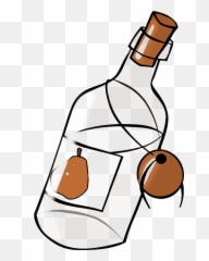 Moonshine Bottle Clipart Cartoon Light - Liquor Vector Icon Message In A png