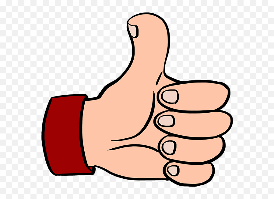 How To Draw A Thumbs Up Sign - Really Easy Drawing Tutorial Draw A Thumbs Up Easy Png,Youtube Thumbs Up Png