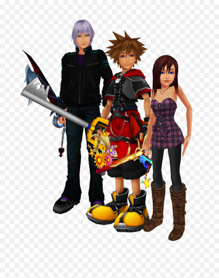 Kingdom Hearts Trios Images Sora Riku - Kingdom Hearts Sora And Friends Png,Riku Png