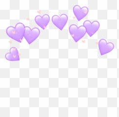 Hearts Crown Emoji Tumblr Purple Heart - Heart Emoji Crown Transparent Png,Emoji Hearts Transparent