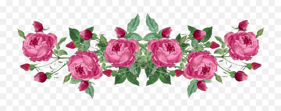Free Vintage Rose Borders U2013 Scrapbooking - Pink Flower Border Drawing Png,Embellishment Png