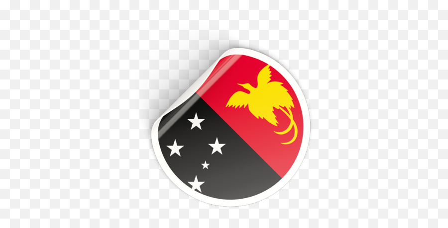 Round Sticker Illustration Of Flag Papua New Guinea - Papua New Guinea Logo Png,New Sticker Png