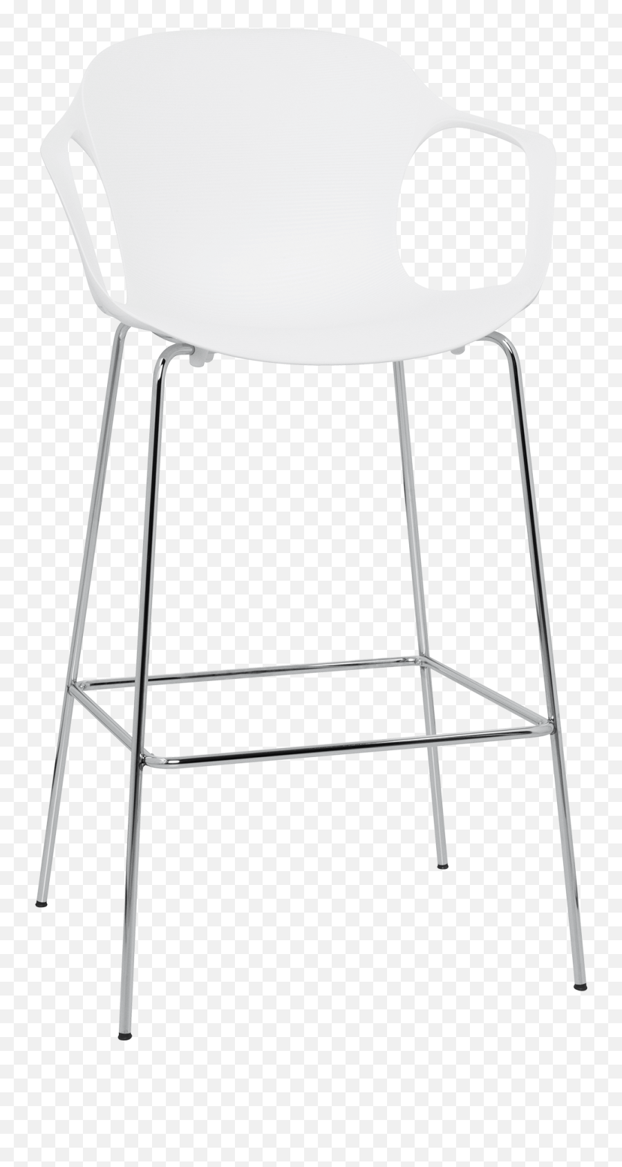 Download Nap Bar Stool Kasper Salto Milk White Chrome Steel - Chair Png,White Bar Png