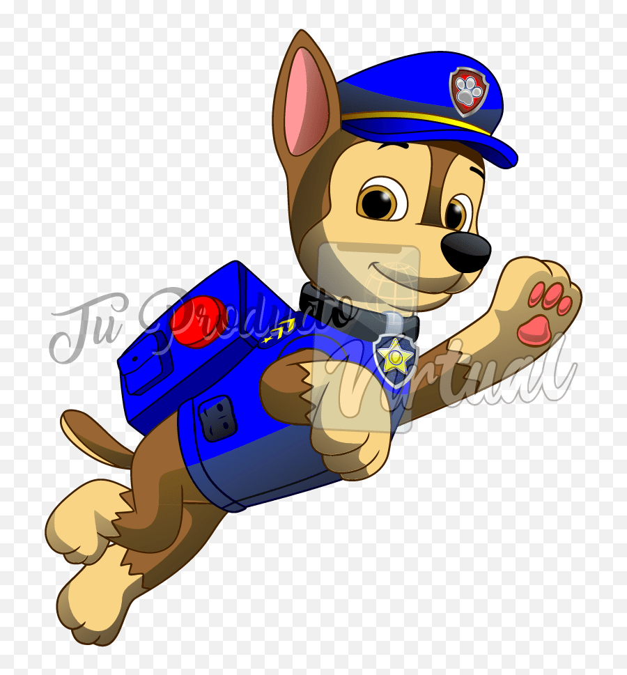 Chase Paw Patrol Png Y Vector En Illustrator - Tu Producto Osso Patrulha Canina Png,Paw Patrol Chase Png