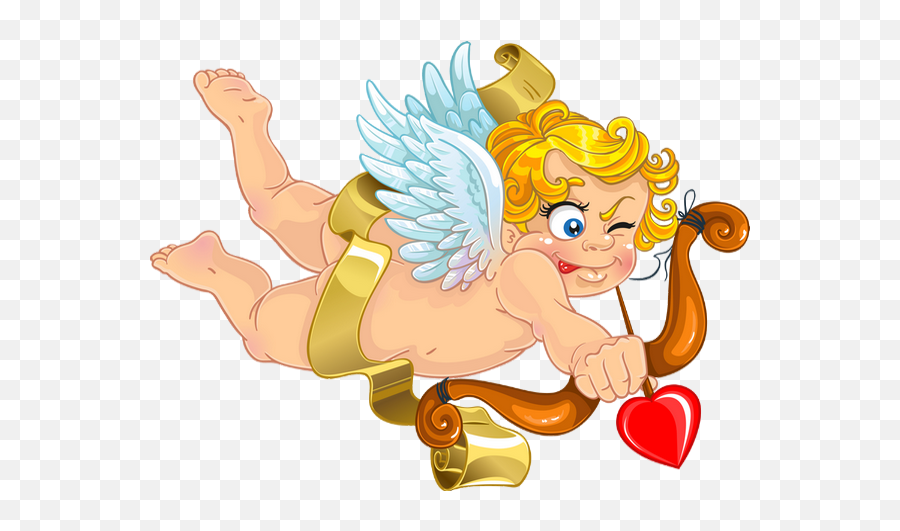 Cupid Love Drawing Cartoon Muscle For Valentines Day - 600x450 Cupid Png,Cupid Transparent