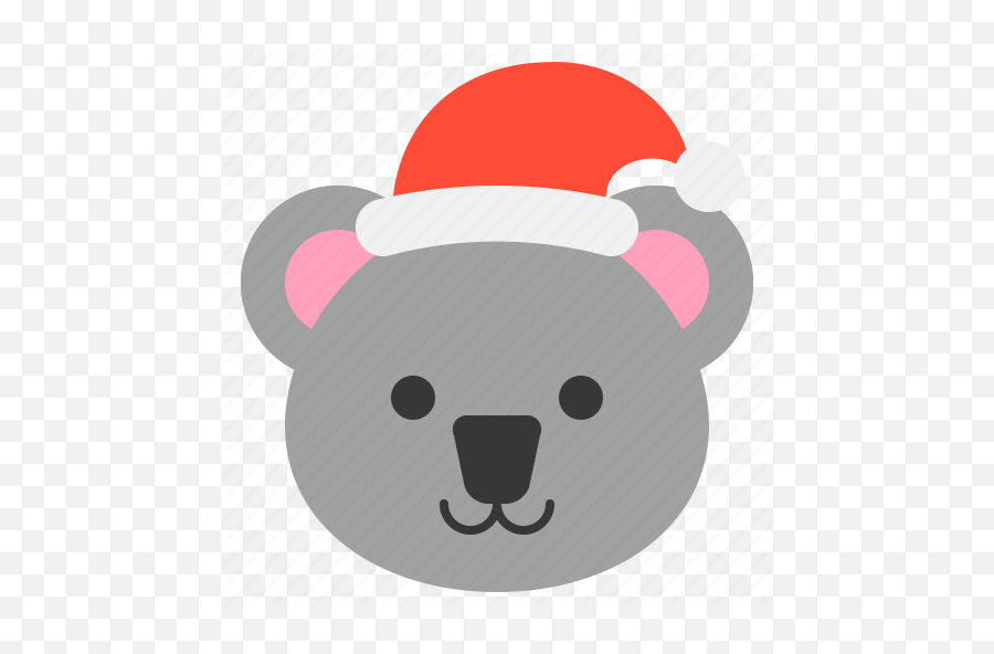 Animal Koala Hat Christmas Zoo Xmas Icon - Cartoon Koala With Christmas Hat Png,Cartoon Christmas Hat Png