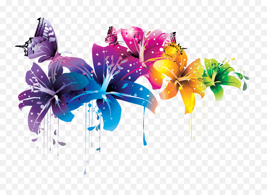 Spring Flower Png Background - Vector Flower Design Png,Spring Background  Png - free transparent png images 