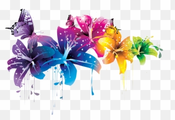 Spring Flower Png Background - Vector Flower Design Png,Spring Background Png