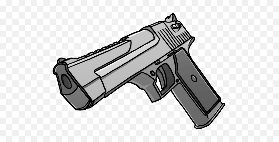 How To Draw Real Looking Gun - Draw Pistol Png Transparent,Revolver Transparent Background