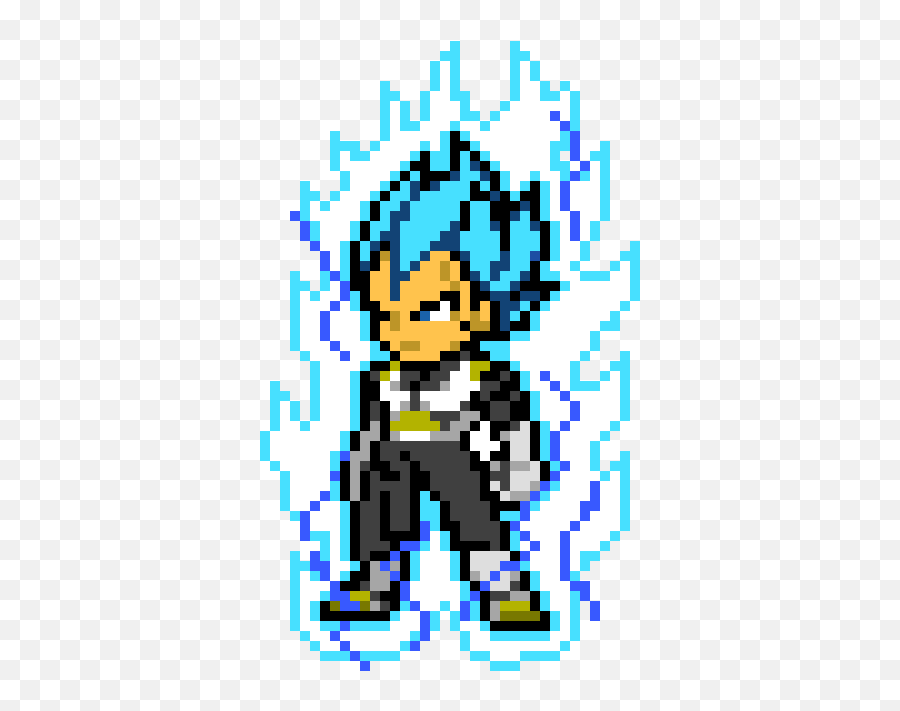 Download Vegeta Super Sayan God Pixel Art Maker - Vegeta Pixel Art Minecraft Png,Super Saiyan Aura Transparent