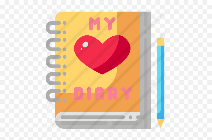 Diary - Free Love And Romance Icons Horizontal Png,Diary Png