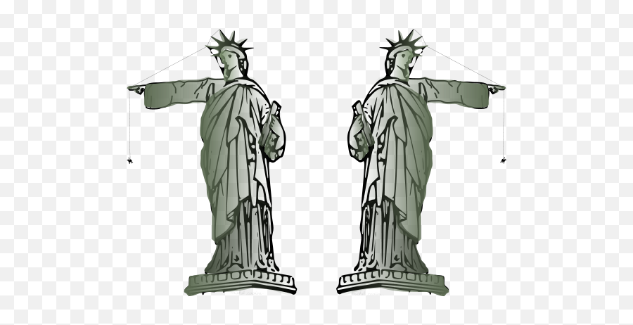 Clip Art Statue Of Liberty Image Vector Graphics Drawing - Statue Of Liberty Pointing Png,Statue Of Liberty Silhouette Png