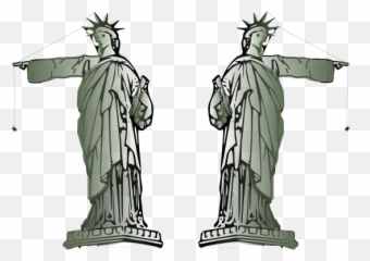 Clip Art Statue Of Liberty Image Vector Graphics Drawing - Of Pointing png